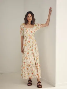 One Country Mouse Oakmeadow Jasmine Dress In Hibiscus Size 10 for rent on The Volte - image 2