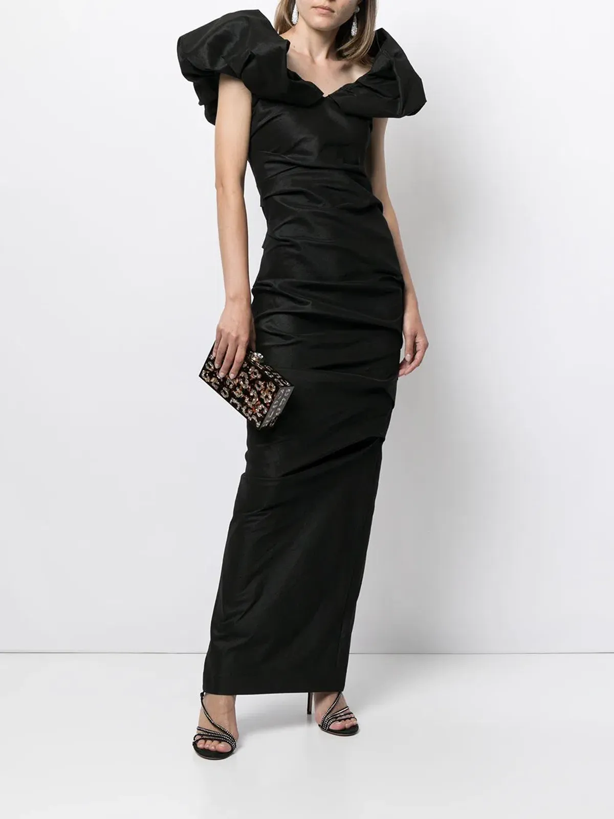 Rachel Gilbert Frey Gown Black Size AU 8 - Image 1