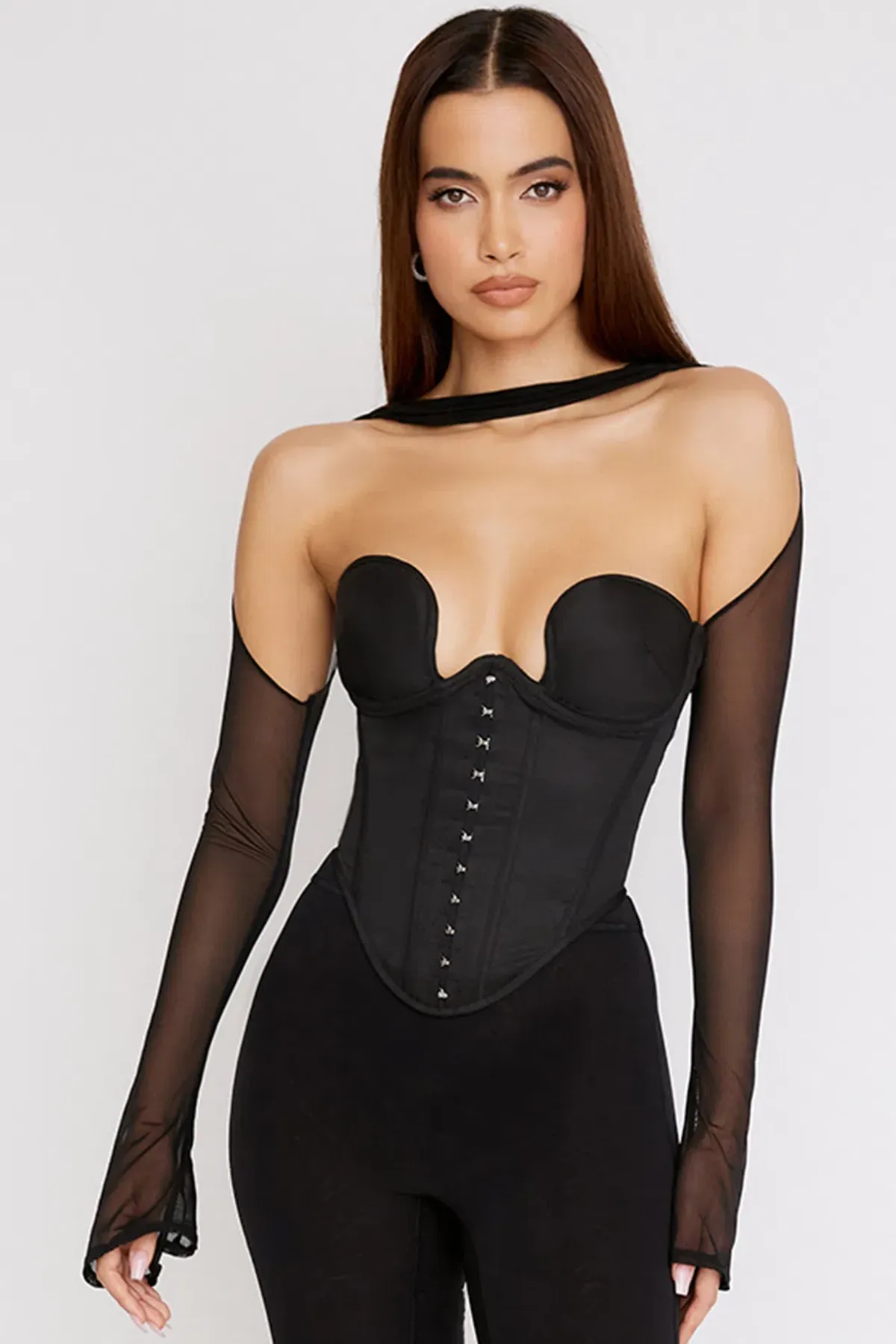 House of CB Mina Structured Corset Black Size S / Au 8 - Image 3