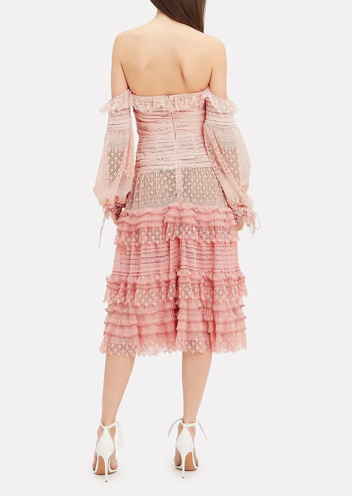 Jonathan Simkhai Lace Knit Off-The-Shoulder Dress Pink Size 6 - Image 2