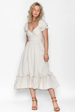 Aulieude Marianne Dress in Oat Cream Size 16 for rent on The Volte - image 2
