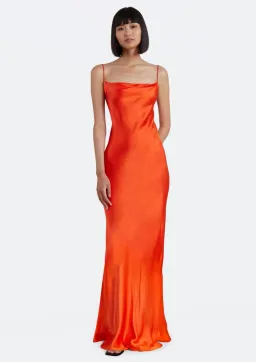 Bec & Bridge Lorelai Tie Maxi Dress Orange Size 8 for rent on The Volte - image 1