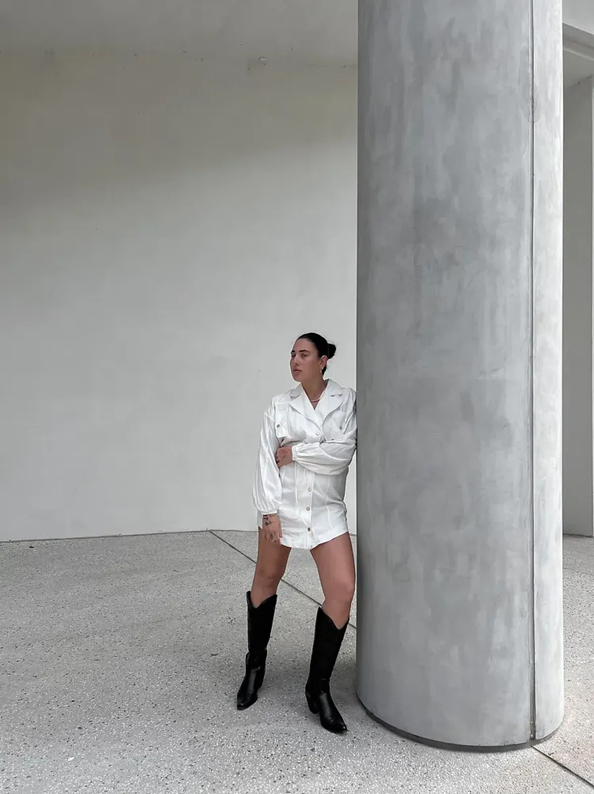 Aje Prima Trench Dress White Size 6  - Image 2