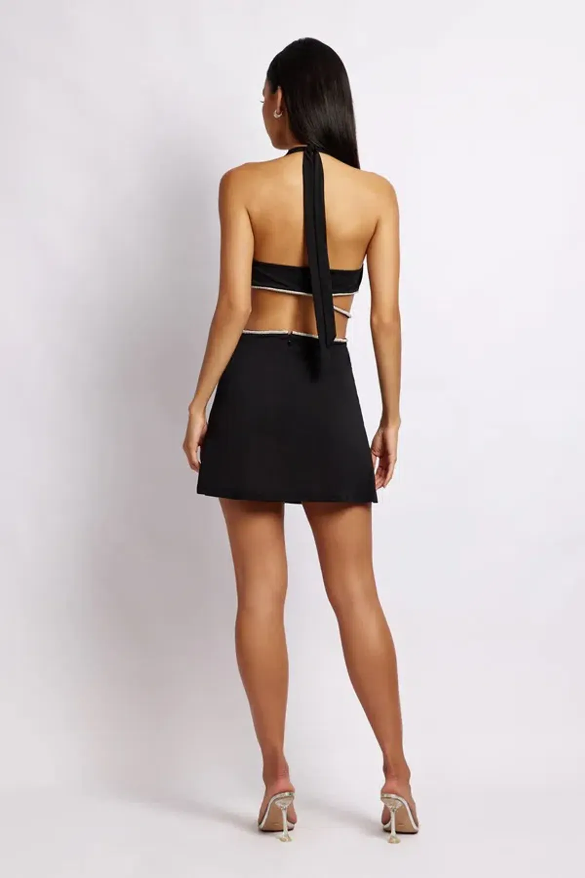 Meshki Nicha Mini Dress Black Size M/ Au 10 - Image 2