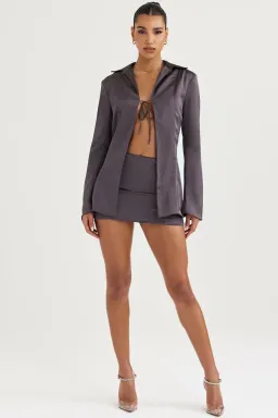 House of CB Ailsa Top and Catalina Mini Skirt Set Gray Size 10 for rent on The Volte - image 1