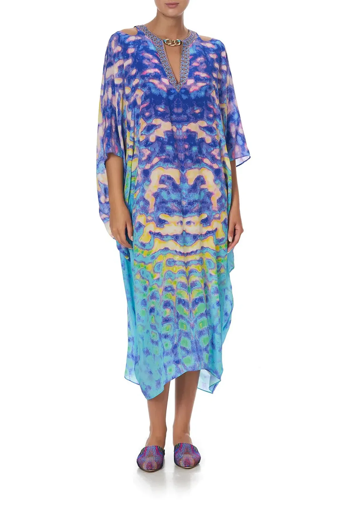 Camilla Batwing Cut Out Dress Print Size 20 - Image 1