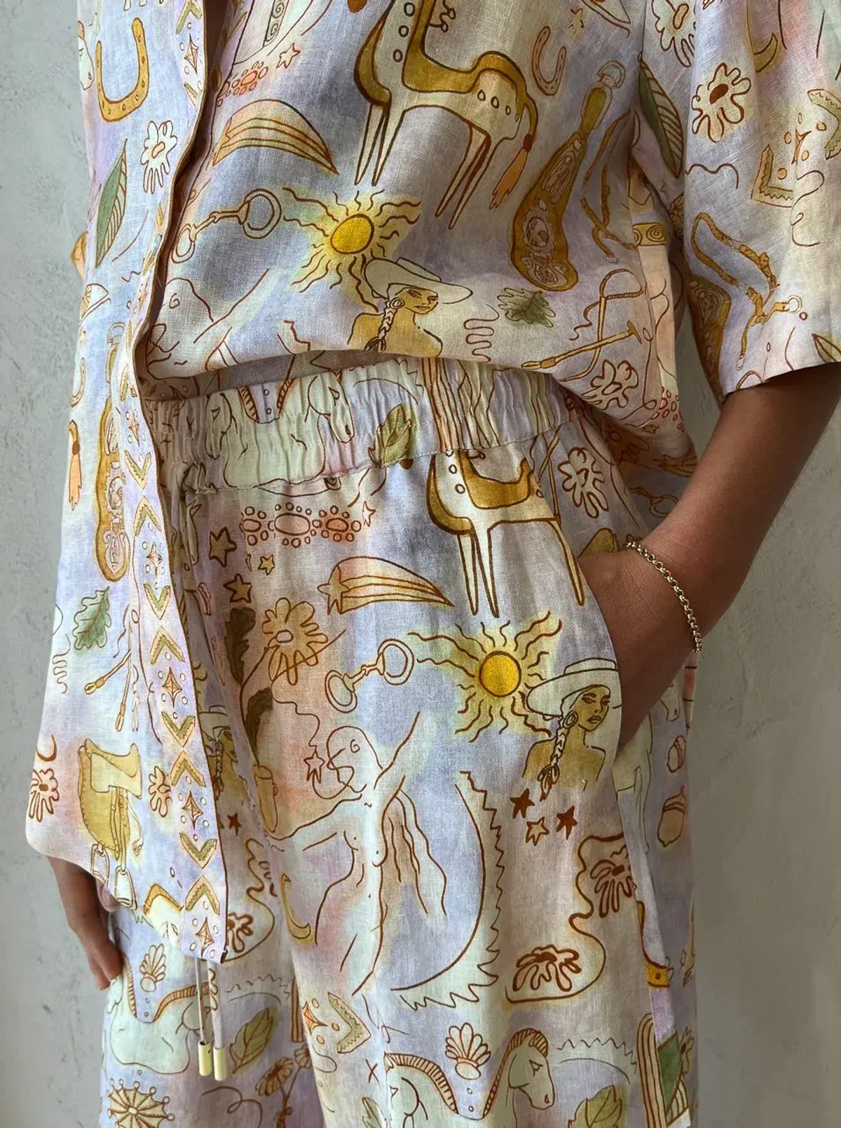 Alemais Solitaire Pants and Shirt Set Print Size 10 - Image 3
