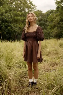 Steele Clorinda Dress Brown Size S / Au 8 for rent on The Volte - image 3