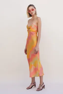 Suboo Sundown Twist Front Slip Dress Sunset Ombre Size XL / Au 14 for rent on The Volte - image 2
