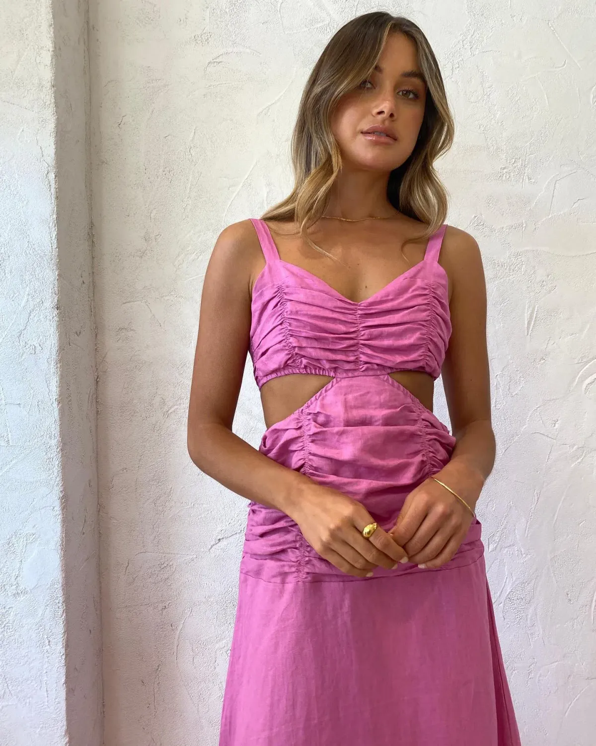 Suboo Aster Cut Out Maxi Dress Fuchsia Size XS / Au 6 - Image 4