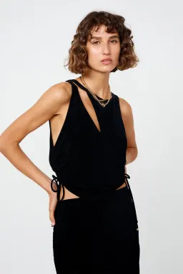 Suboo The Liz Rouched Midi Tank Dress Black Size XS / Au 6 for rent on The Volte - image 2