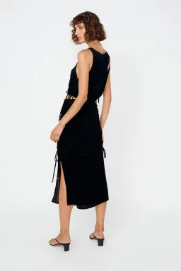 Suboo The Liz Rouched Midi Tank Dress Black Size XS / Au 6 for rent on The Volte - image 3
