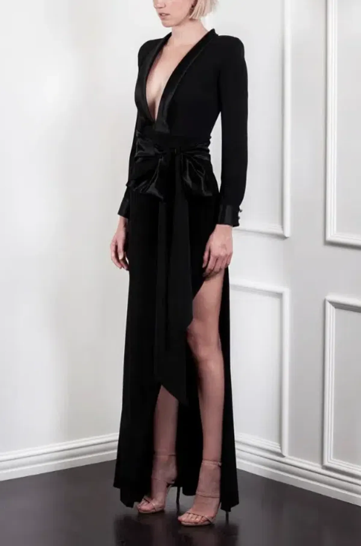 Ae'lkemi Mersin Tuxedo Gown Black Size 8 - Image 4
