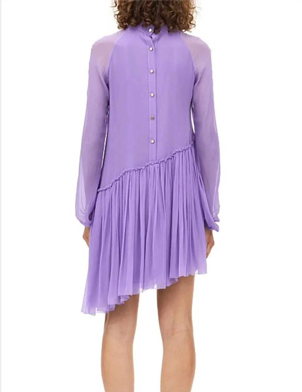 Manning Cartel Feather Weight Mini Dress Purple Size 8 - Image 3