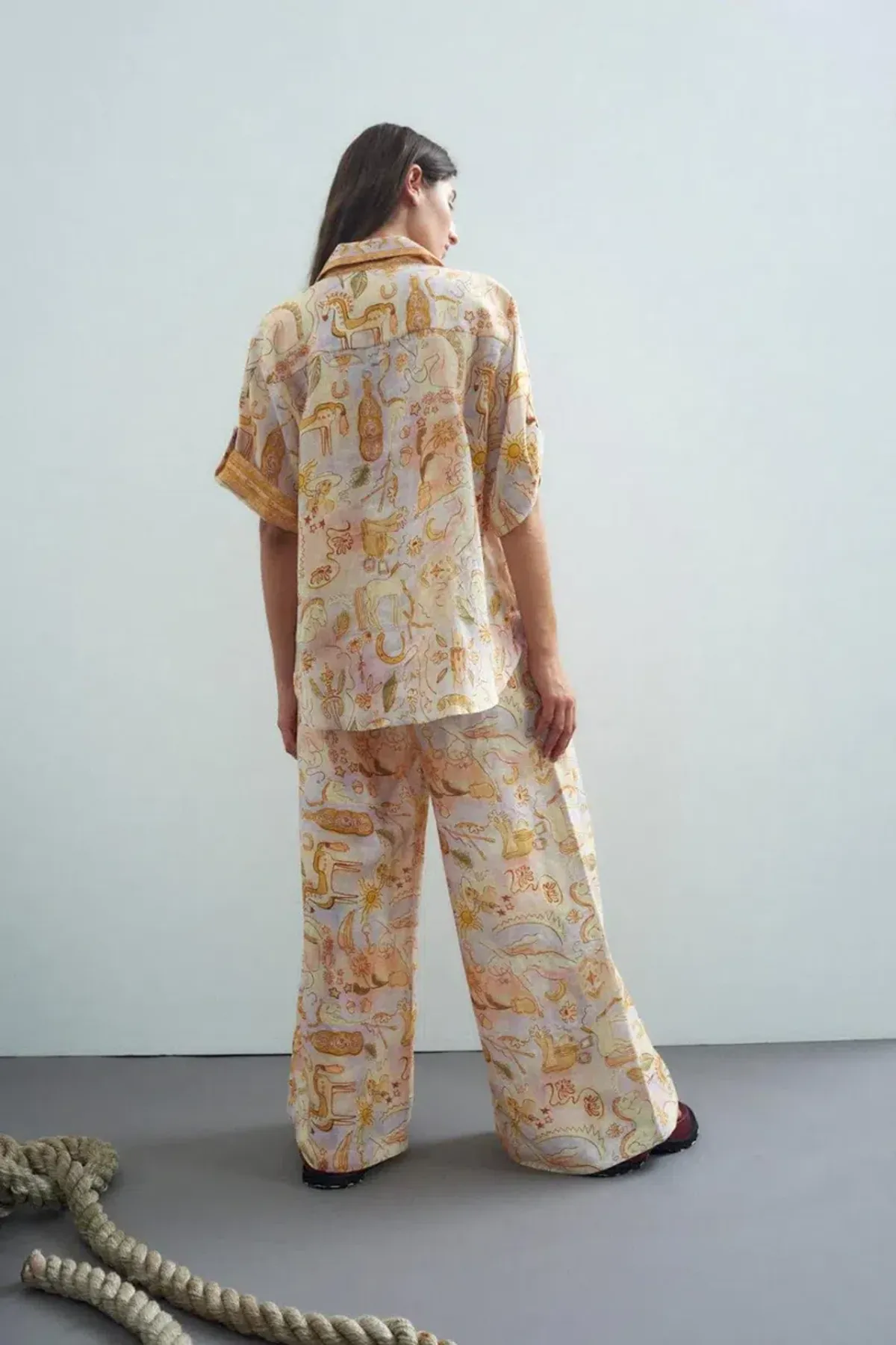 Alemais Solitaire Shirt and Pant Set Watercolor Size 8 - Image 3