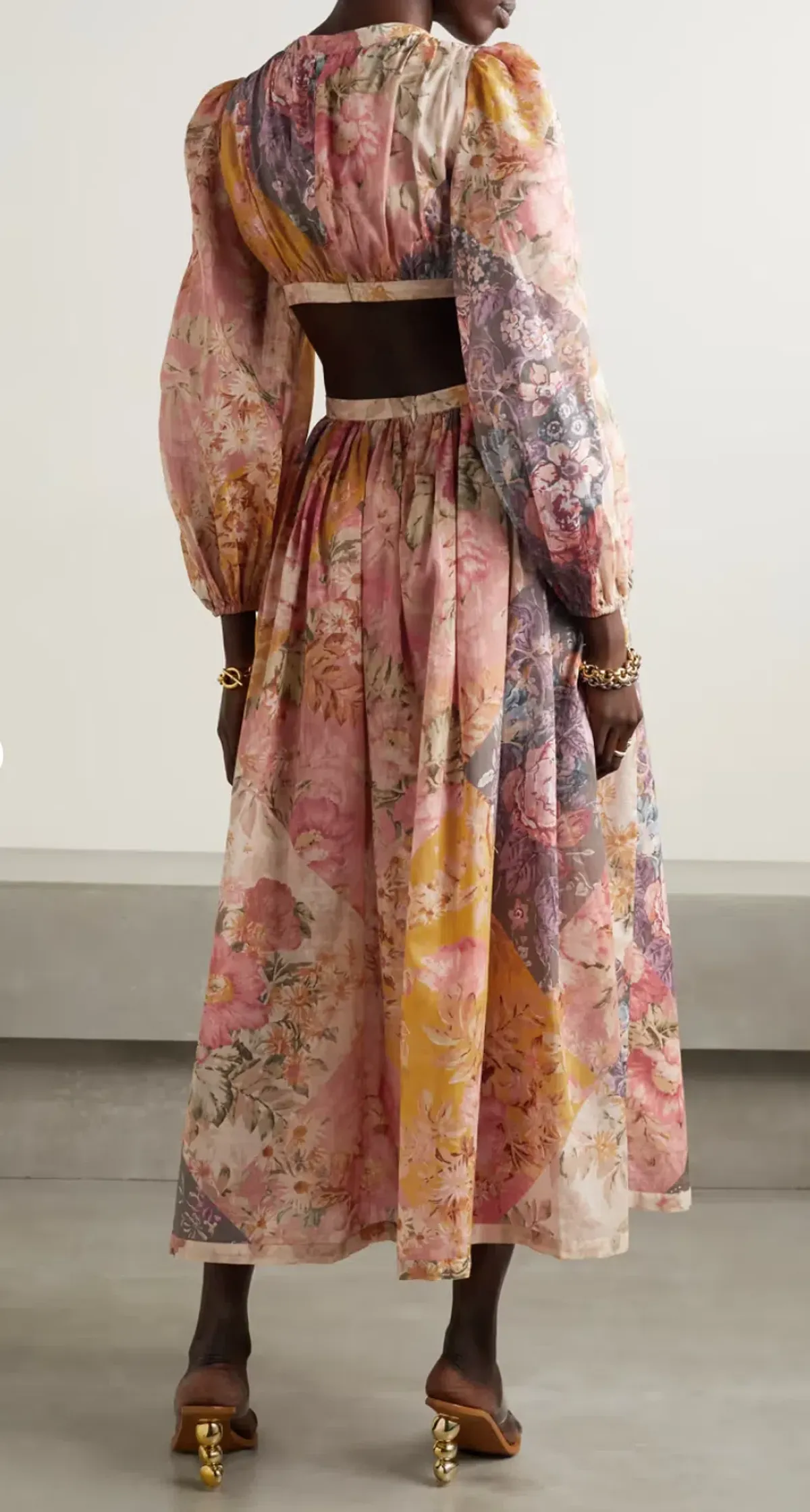 Zimmermann Pattie Patchwork Long Dress Patch Floral Size 1 / Au 10 - Image 2