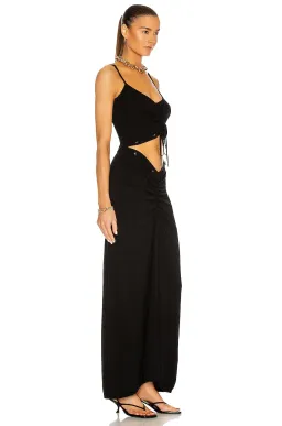 Christopher Esber Ruched Disconnect Cami Knit Dress Black Size 8 for rent on The Volte - image 2