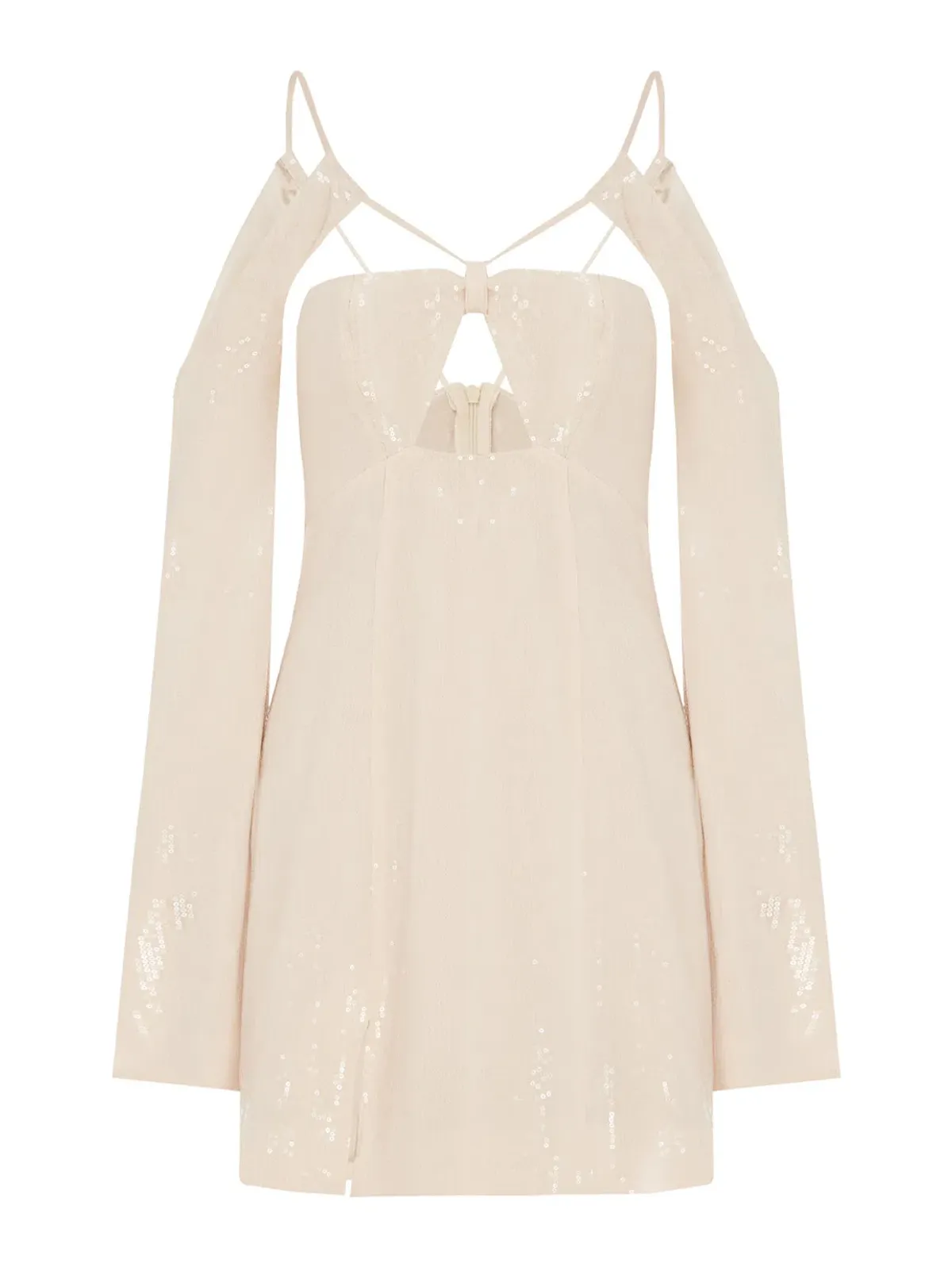 Alice McCall Night Sky Mini Dress Chai Latte Size 10 - Image 6