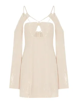 Alice McCall Night Sky Mini Dress Chai Latte Size 10 for rent on The Volte - image 6