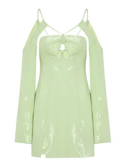Alice McCall Night Sky Mini Dress Lime Cream Size 8 for rent on The Volte - image 5