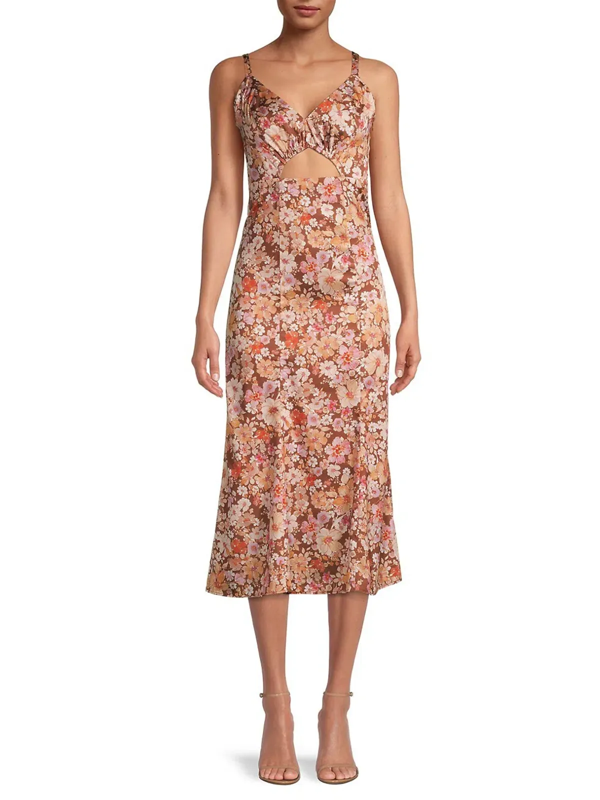 Hansen & Gretel Bisset Floral Midi Dress Print Size XS/ AU 6 - Image 1