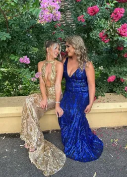 Alamour Nicola Gown Gold Sequin Size 8 for rent on The Volte - image 3