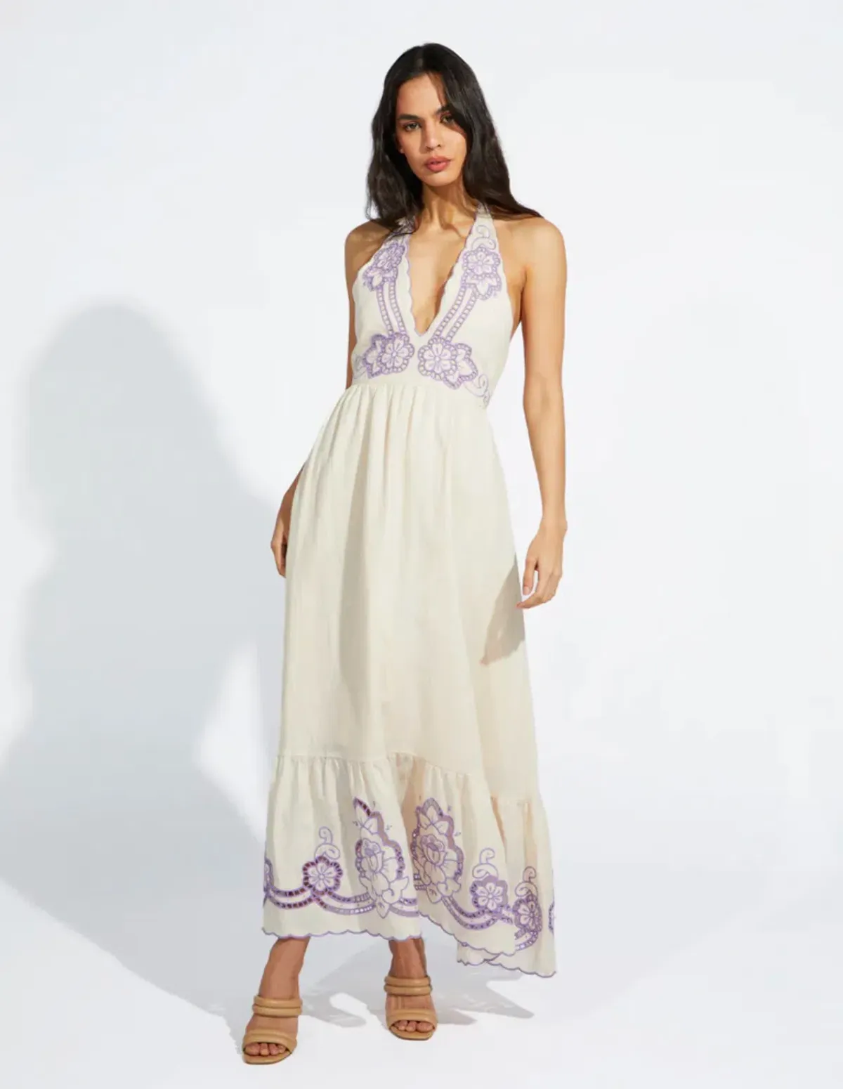 Alice McCall Capri Dreams Midi Dress Cream Size 14 - Image 1