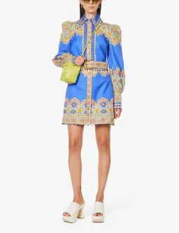 Zimmermann Cosmic Zodiac Body Shirt and Sagittarius Mini Skirt Set Sagittarius Zodiac Print Size 1 / Au 10 for rent on The Volte - image 1