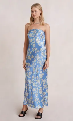 Bec & Bridge Blossom Dress Blue Print Size 8 for rent on The Volte - image 1