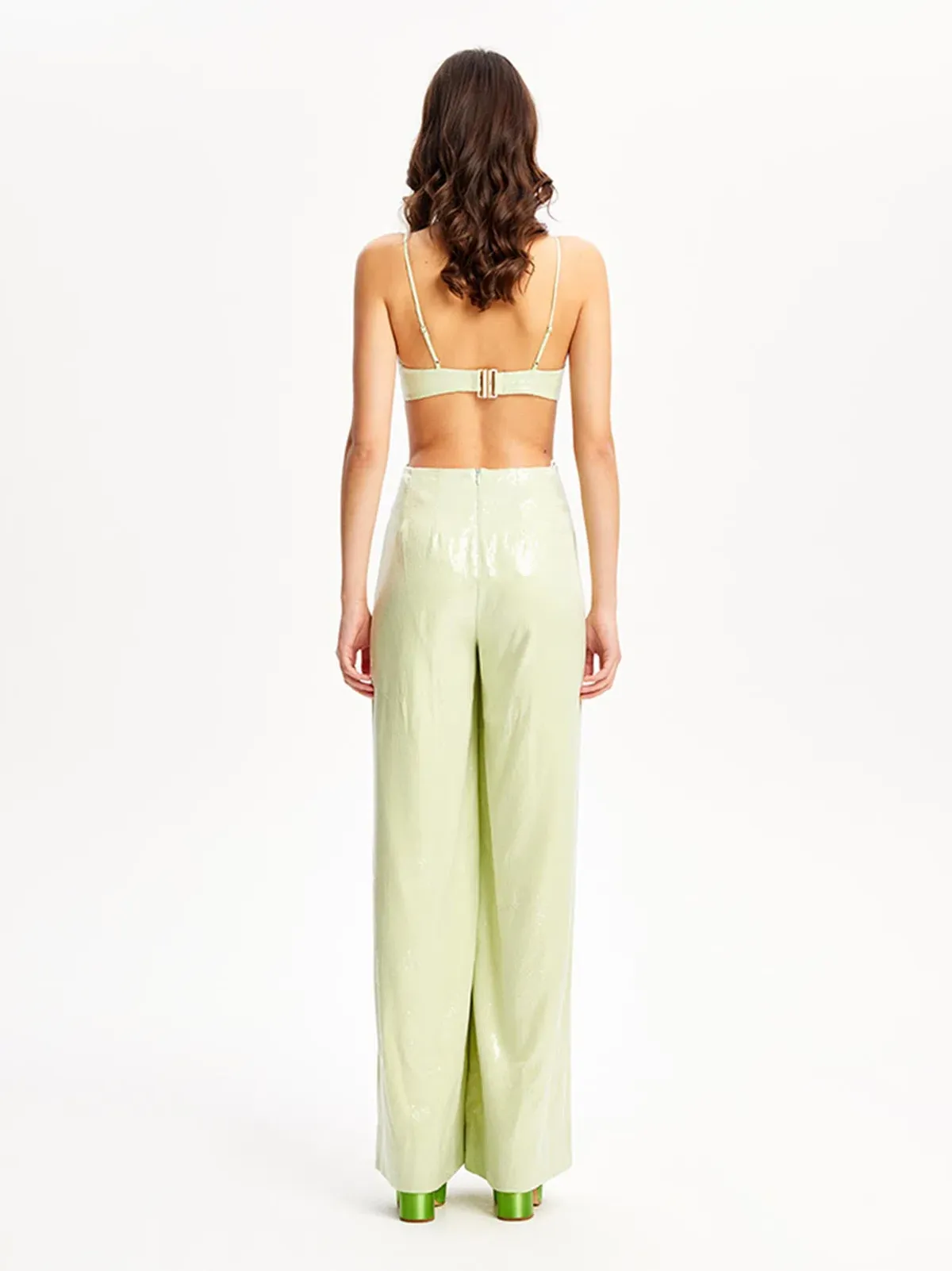 Alice McCall Night Sky Jumpsuit Lime Cream Size 8 - Image 5