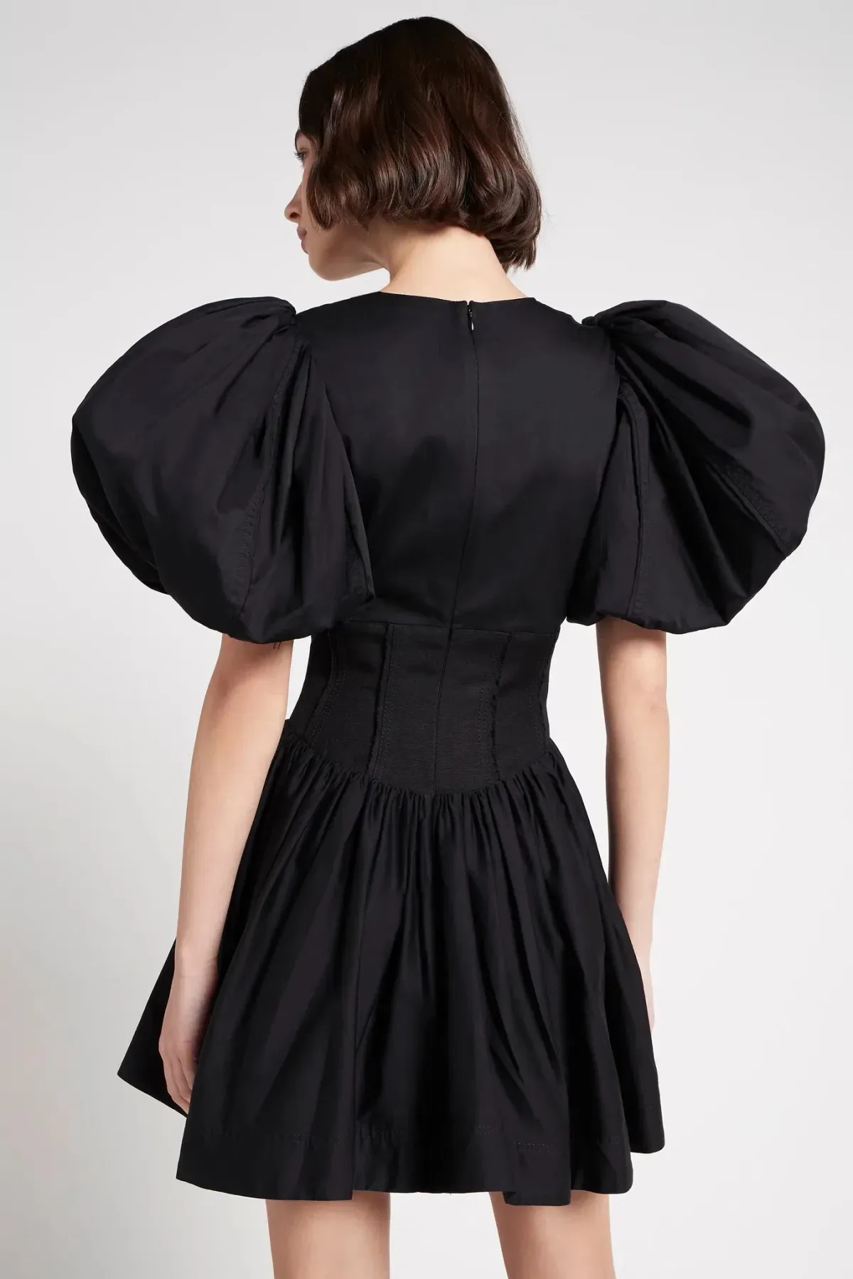 Aje Gianna Puff Sleeve Mini Dress Black Size 12  - Image 3