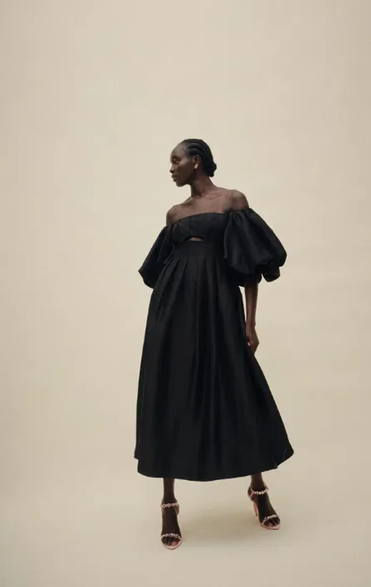 Aje Eugenie Off Shoulder Midi Dress - 14 - Image 4