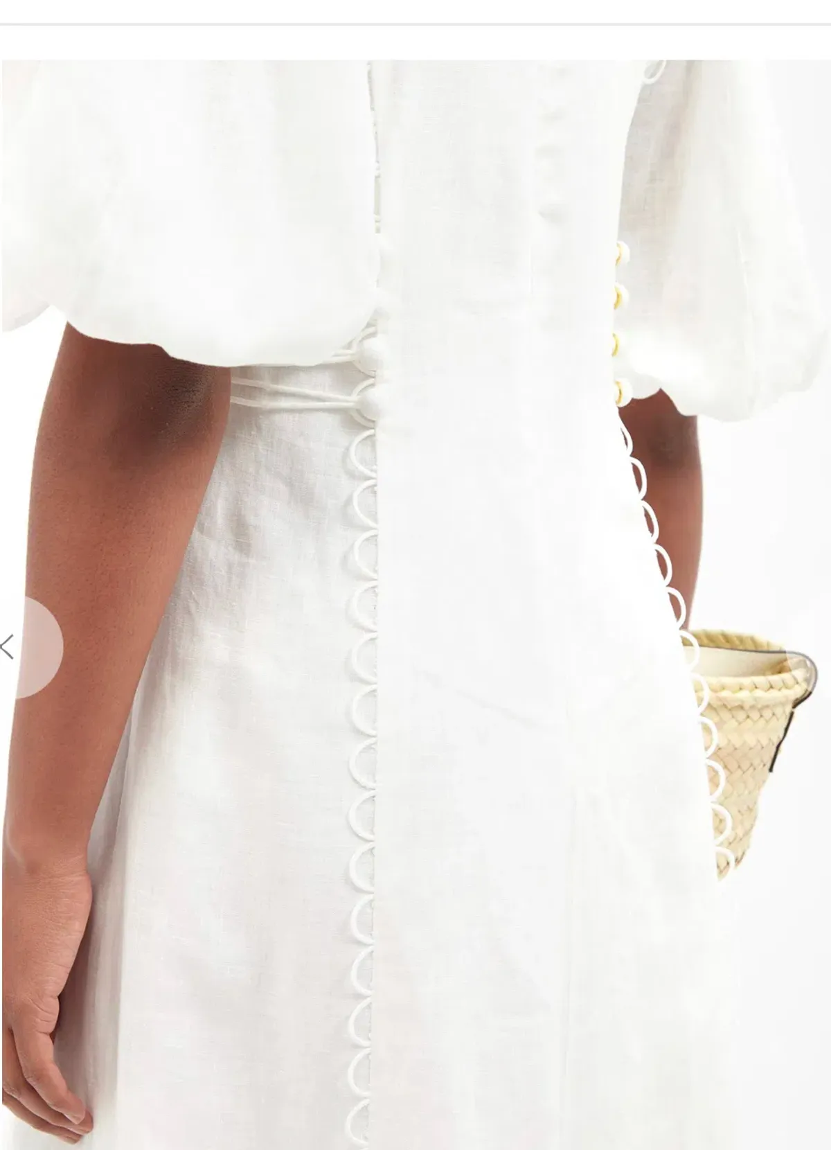 Zimmermann Rosa Laced Midi Dress White Size 0 / Au 8 - Image 5