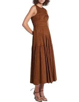 Aje Tidal Corset Midi Dress Coffee Size 8 / S for rent on The Volte - image 2