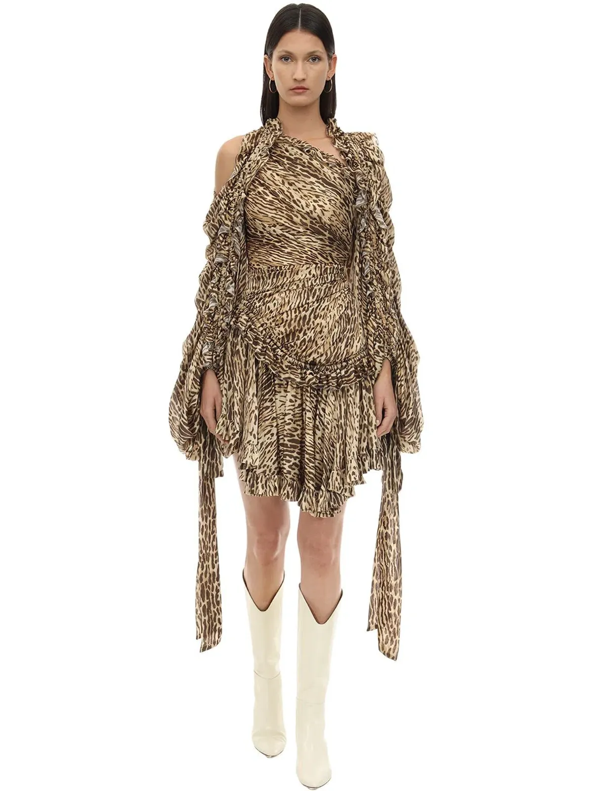 Zimmermann Espionage Drawn Mini Dress Animal Print Size 0 / Au 8 - Image 2