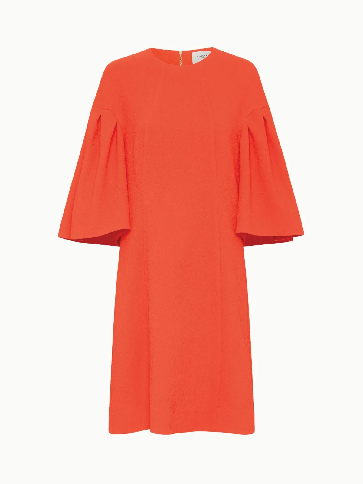 Veronika Maine Stretch Cloque Shift Dress Red/Orange Size 6 / XS - Image 5
