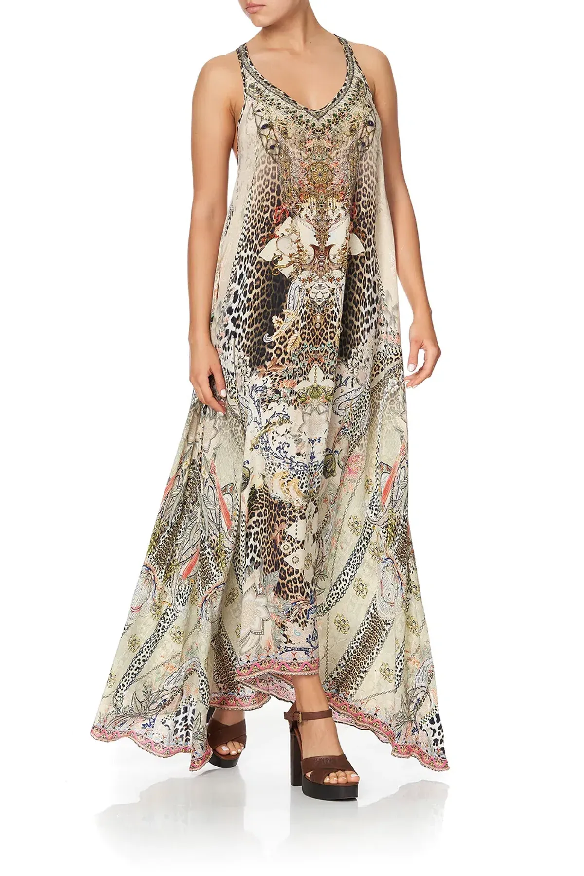 Camilla V Neck Racerback Dress Forever Forever Print Size XS/Au 8 - Image 2