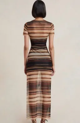 Bec & Bridge Watercolour Short Sleeve Maxi Dress Print Size 8  for rent on The Volte - image 4