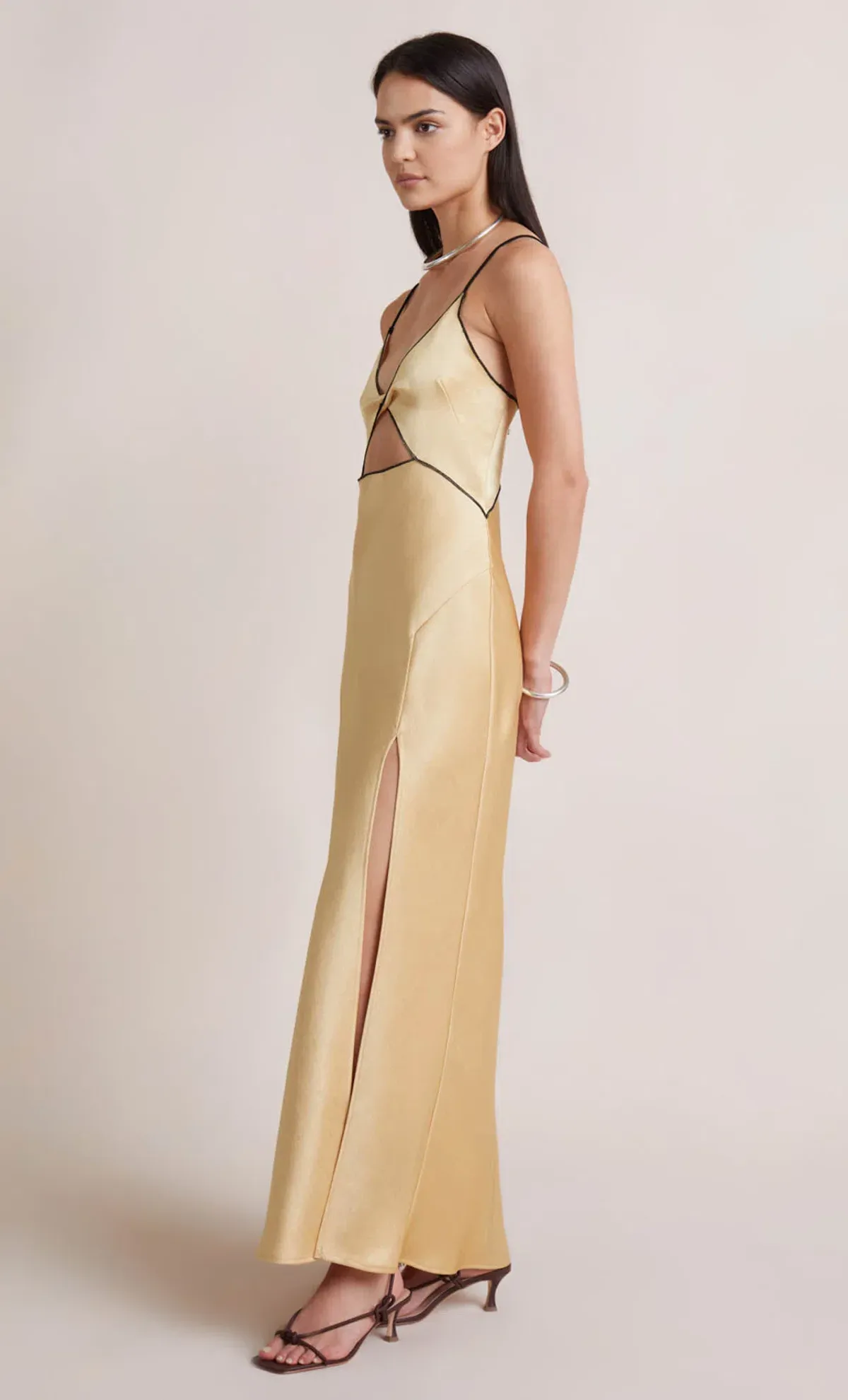Bec & Bridge Hazel Maxi Dress in Wheat Yellow Size AU 10 - Image 2