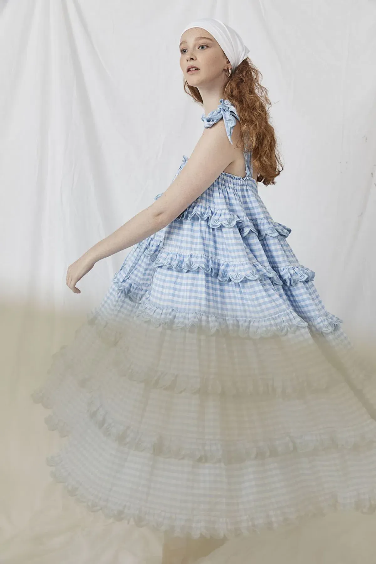 Innika Choo Iva Biigdres Dusk Gingham Print Size 1/Au 8 - Image 4