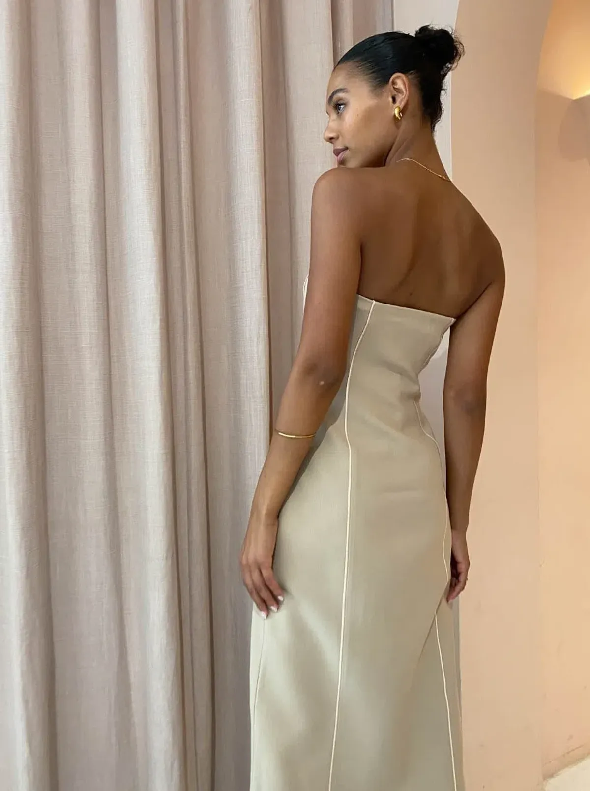 Sir The Label Monte Strapless Dress in Tan Size 2 - Image 7