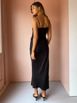 Shona Joy Thalia Bias Ruched Midi Dress Black Size 8 for rent on The Volte - image 6