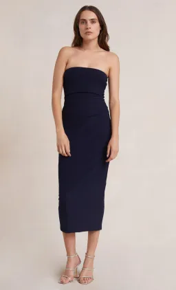Bec & Bridge Be Mine Strapless Midi Dress Ink Size 10  for rent on The Volte - image 1
