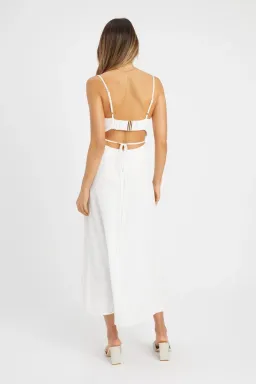 Kookai Hayman Tie Back Dress White Size 38/Au 10  for rent on The Volte - image 2