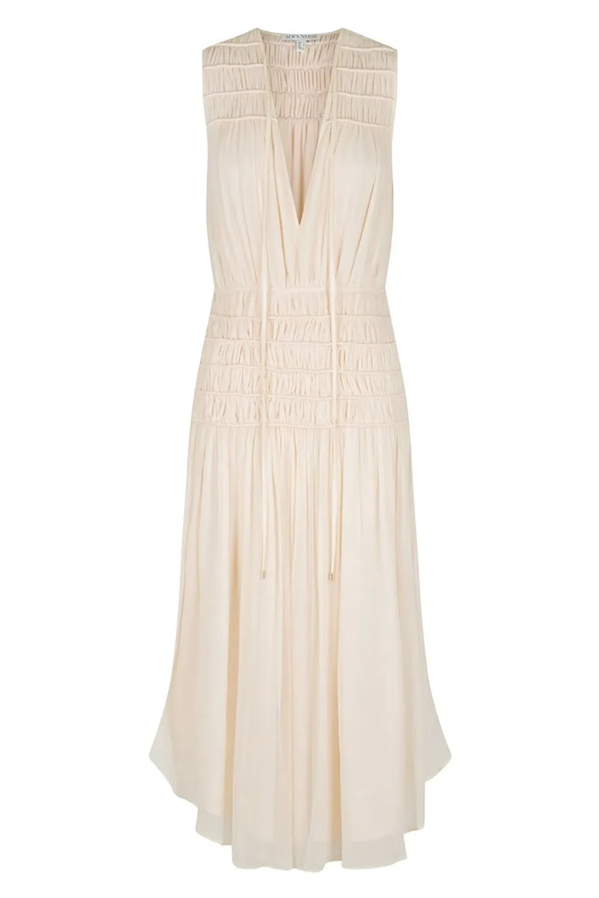 Shona Joy Delphine Sleeveless Midi Dress Cream Size 8 - Image 5