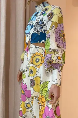 Alemais Farrah Cut Out Midi Dress Multi Size 10  for rent on The Volte - image 4