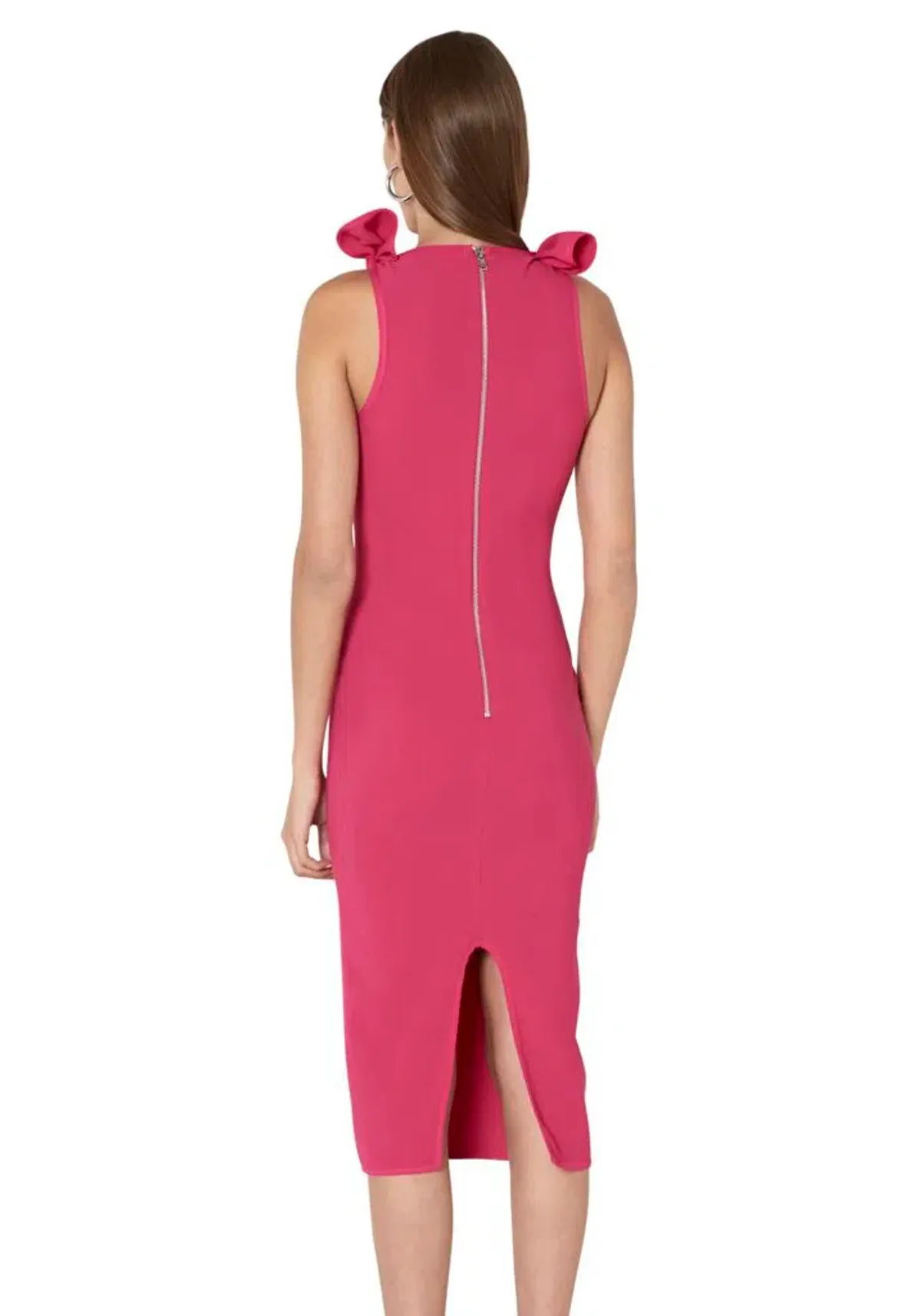 By Johnny V Neck Bow Shoulder Dress Pink Size 10  - Image 2