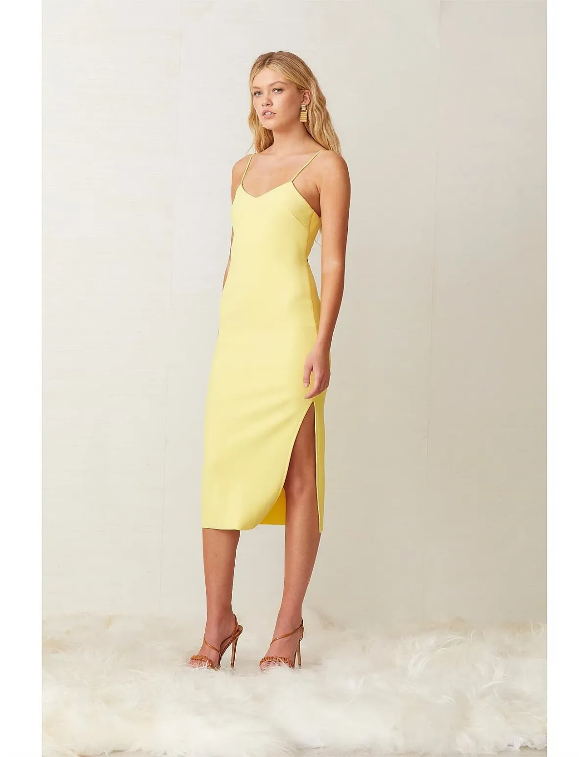 Bec & Bridge Gemma Midi Dress Yellow Size 12 - Image 2