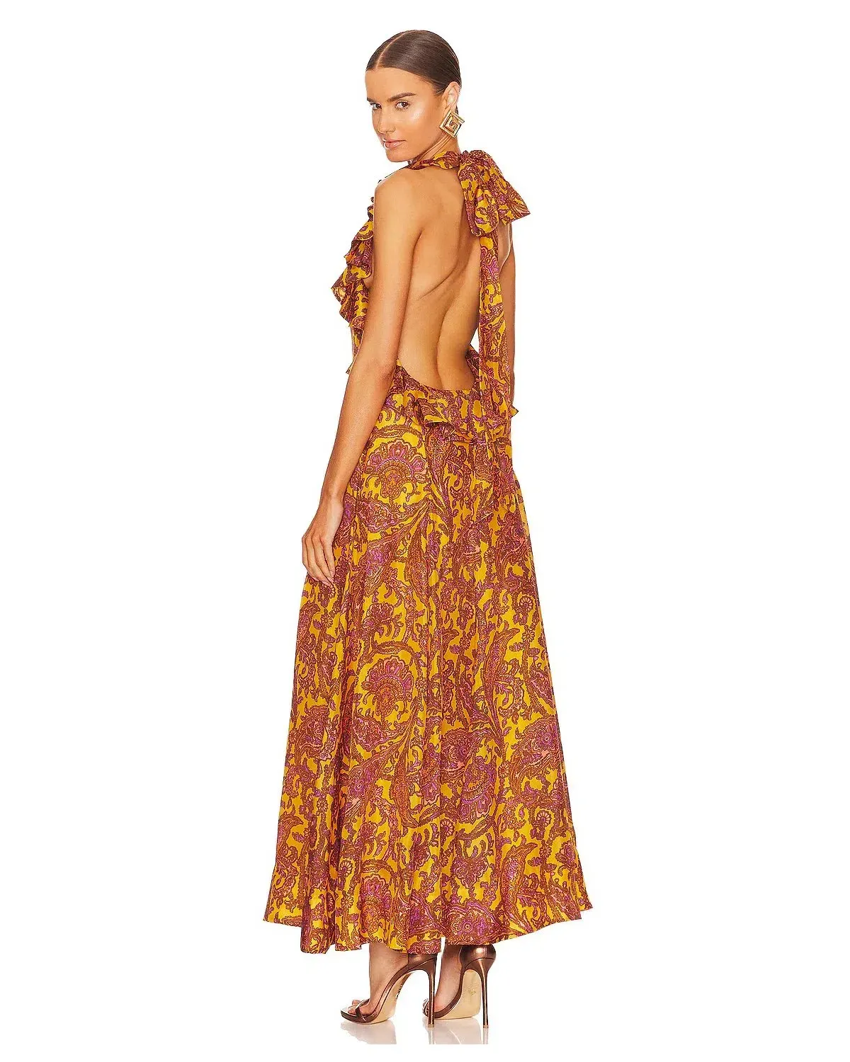 Zimmermann Tiggy Halter Long Dress Print Size 1 / Au 10 - Image 2