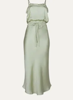 Flannel Yasmin Cami Dress Green Size 1 / Au 8 for rent on The Volte - image 1